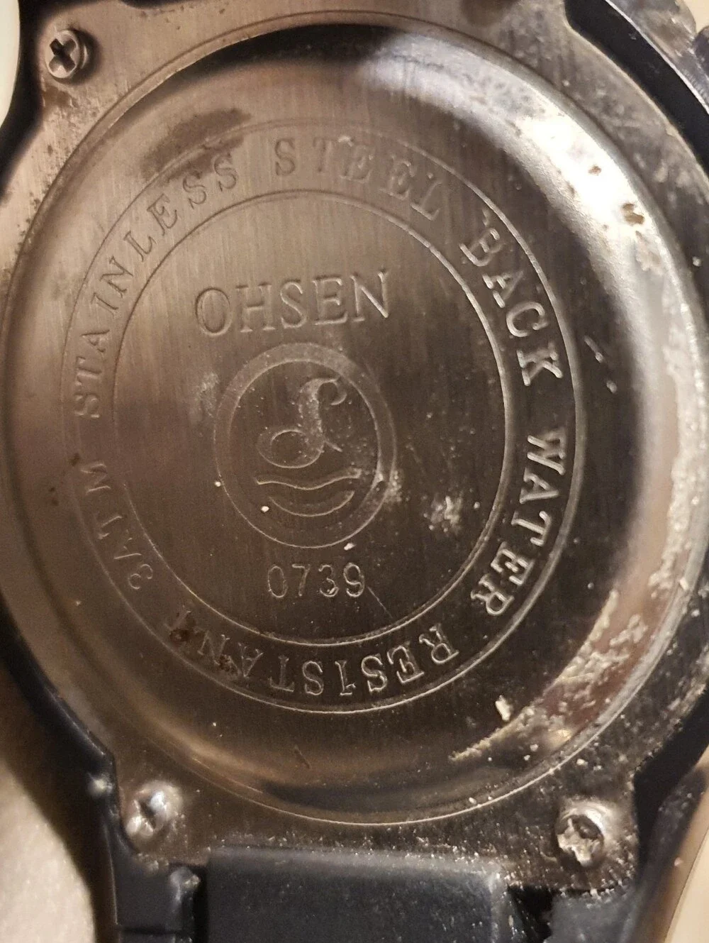 10/$20 Ohsen Black/White Plastic Digital Alarm Chrono Men's Watch